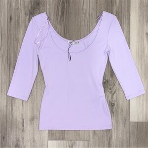 139. Zara Light Purple Long Sleeve Top Size Small NWOT